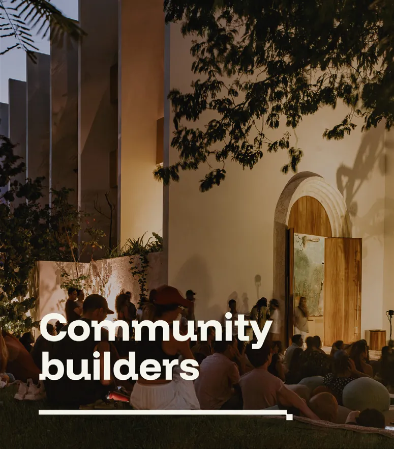 Community builders — evento comunitario al aire libre en Bacab Tulum